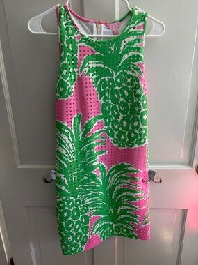 Lilly Pulitzer Perla Pink Pout
Flamenco Laser Cut Shift Dress